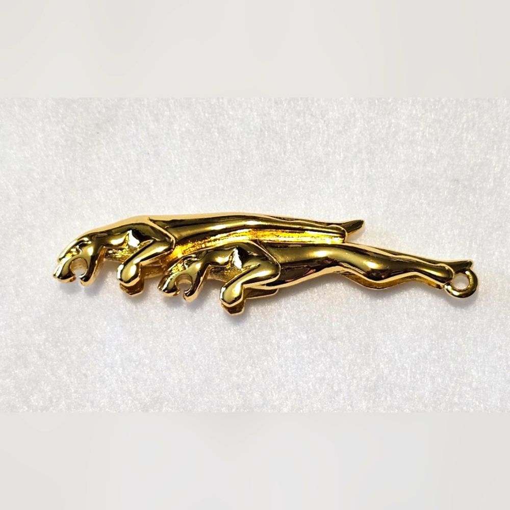 Gold Jaguar Trademark Keychain Accessory